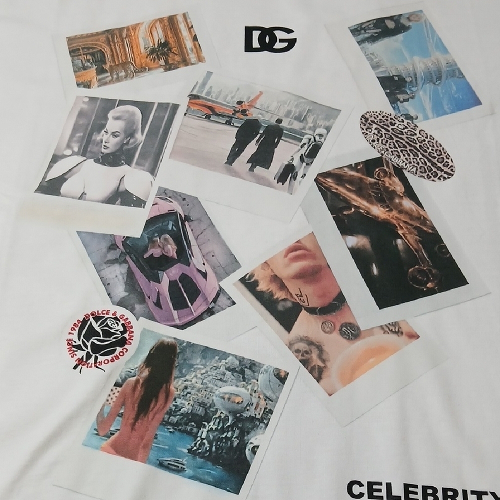 Dolce & Gabbana White Short Sleeve Tee with Graphic Design - Picture 2 of 5
